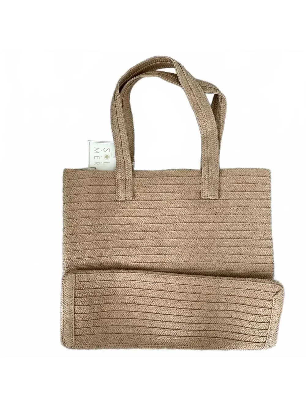 Vitamin Sea Woven Paper Straw Tote Bag Collection XIIX Natural NWT - Picture 7 of 9